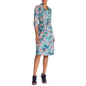 Burberry Agatha Dress Sz 4 In Teal Blue NWT